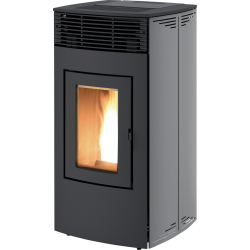 Soba pe peleti RED HEATING Loto, putere termică 13,80 kW, culoare silver metalic