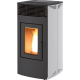 Soba pe peleti RED HEATING Loto, putere termică 13,80 kW, culoare alb metalic