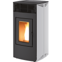 Soba pe peleti RED HEATING Loto, putere termică 13,80 kW, culoare alb metalic