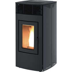 Soba pe peleti RED HEATING Loto, putere termică 16,20 kW, culoare negru metalic