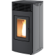 Soba pe peleti RED HEATING Loto, putere termică 16,20 kW, culoare gri metalic