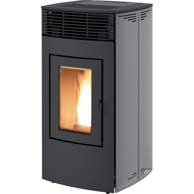 Soba pe peleti RED HEATING Loto, putere termică 16,20 kW, culoare gri metalic