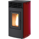 Soba pe peleti RED HEATING Loto, putere termică 16,20 kW, culoare rosu metalic