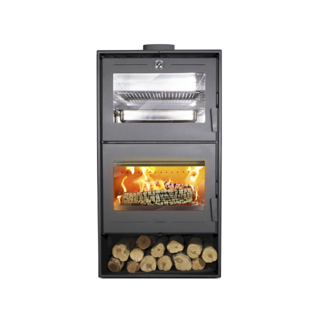 Soba pe lemne LACUNZA ALTEA, putere nominala 7 kW, dimensiuni 600 x 1100 x 400 mm