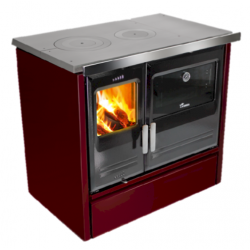 Masina de gatit pe lemne LACUNZA ETNA 7T, putere nominala 9 kW, dimensiuni 900 x 850/900 x 600 mm, culoare bordeaux