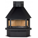 Semineu pe lemne LACUNZA CM 300 R, putere nominala 11.5 kW, dimensiuni 1028 x 2400/3000 x 791 mm
