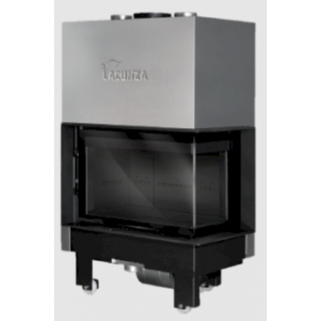 Semineu pe lemne LACUNZA Izaro 80 CLI, putere nominala 12.5 kW, dimensiuni 816 x 1460 x 630 mm, culoare negru