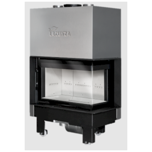 Semineu pe lemne LACUNZA Izaro 80 CLI, putere nominala 12.5 kW, dimensiuni 816 x 1460 x 630 mm, culoare alb