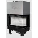 Semineu pe lemne LACUNZA Izaro 80 CLI, putere nominala 12.5 kW, dimensiuni 816 x 1460 x 630 mm, culoare alb