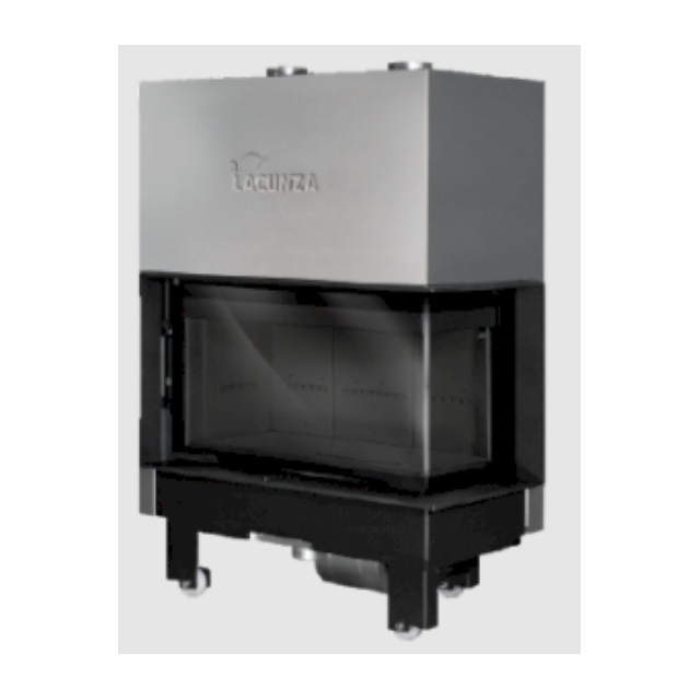 Semineu pe lemne LACUNZA Izaro 100 CLI, putere nominala 15.5 kW, dimensiuni 1016 x 1460 x 630 mm, culoare negru