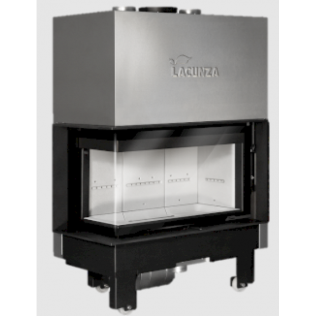 Semineu pe lemne LACUNZA Izaro 100 CLI, putere nominala 15.5 kW, dimensiuni 1016 x 1460 x 630 mm, culoare alb