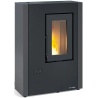 Soba pe peleti ventilata si etansa NORDICA Luisella, putere 4,4 kW-N, culoare negru