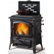 Soba din fonta pe lemne NORDICA ISETTA CON CERCHI EVO 4.0, putere 7.3 kW-N, culoare neagru antracit