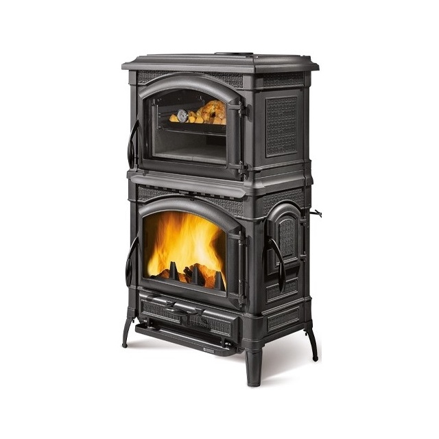 Soba din fonta pe lemne NORDICA ISOTTA FORNO EVO, putere 9,7 kW-N, culoare neagru antracit