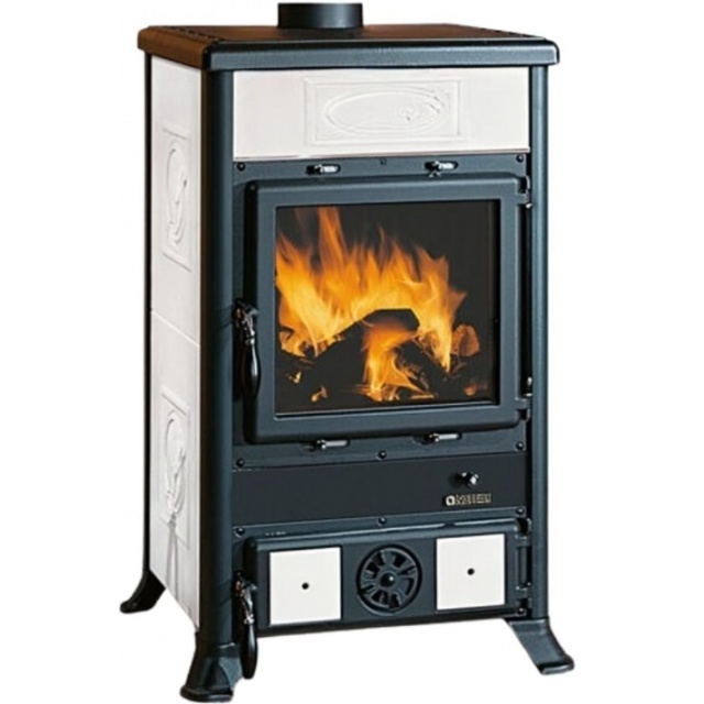 Soba pe lemne NORDICA ROSSELLA R1 BII, putere 8,8 kW-N, culoare alb elegant