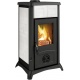 Soba pe lemne NORDICA GEMMA, putere 6.0 kW-N, culoare alb
