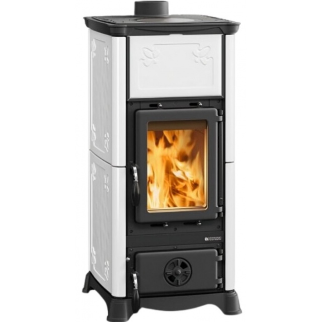 Soba pe lemne NORDICA EMILIANA, putere 6,5 kW-N, culoare alb infinit
