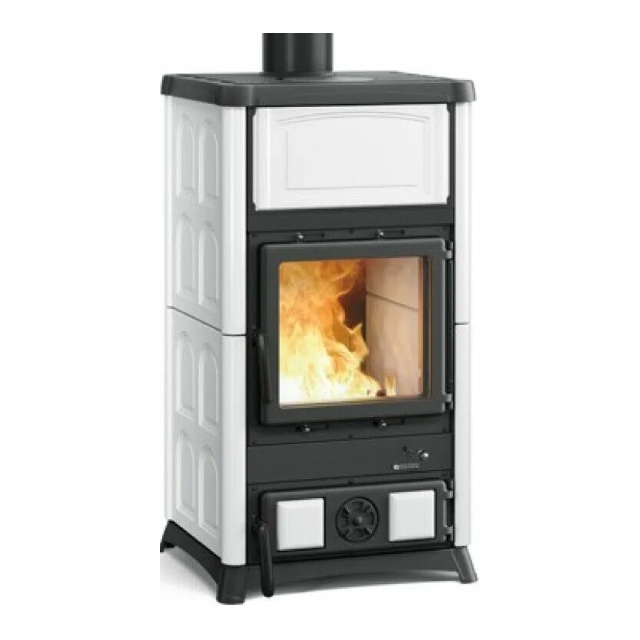 Soba pe lemne cu sistem de recuperare caldura NORDICA CONCITA 2.0, putere 11,8 kW-N, culoare alba
