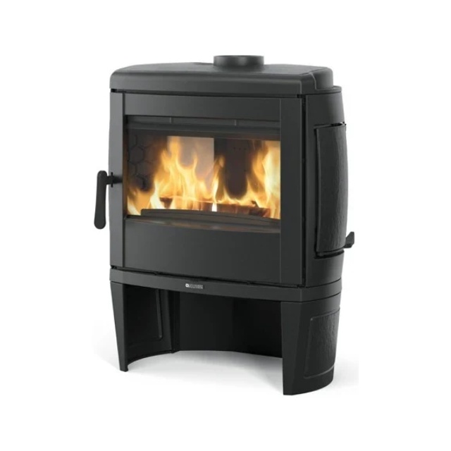 Soba pe lemne cu sistem recuperator de caldura NORDICA TAHITI EPS, putere 8.0 kW-N, culoare negru antracit