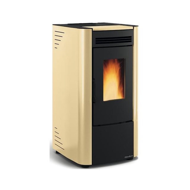Soba pe peleti ventilata si etansa NORDICA KETTY EVO 2.0, putere 6,5 kW-N , culoare pergament
