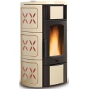Termosoba pe peleti ventilata NORDICA ISIDE IDRO H15, putere 18,1 kW-N, culoare ametist