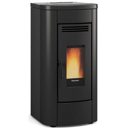 Soba pe peleti ventilata NORDICA KLAUDIA, putere 8,0 kW-N, culoare negru