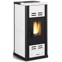 Soba pe peleti ventilata NORDICA SERAFINA LUX EVO, putere 8,0 kW-N, culoare alb