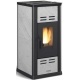 Soba pe peleti ventilata NORDICA SERAFINA PETRA EVO, putere 8,0 kW-N, culoare piatră naturală