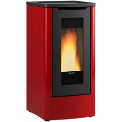 Soba pe peleti cu sistem de conducte NORDICA DAHIANA PLUS VFS, putere 10,0 kW-N, culoare bordeaux