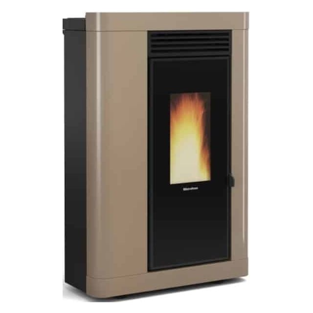 Soba pe peleti cu sistem de conducte NORDICA ANNABELLA AD EVO, putere 9,0 kW-N, culoare bej tortora