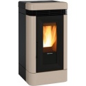 Sobă etanșă pe peleți cu sistem de conducte NORDICA LUCIA PLUS, putere 12,0 kW-N, culoare tortora
