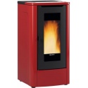 Soba pe peleti ventilata NORDICA TEOREMA, putere 10,0 kW-N, culoare bordeaux