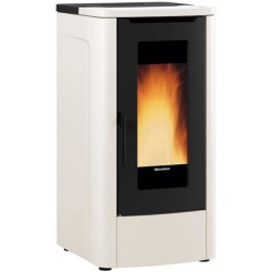 Soba pe peleti ventilata NORDICA TEOREMA, putere 10,0 kW-N, culoare ivory