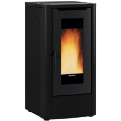 Soba pe peleti ventilata NORDICA TEOREMA, putere 10,0 kW-N, culoare negru