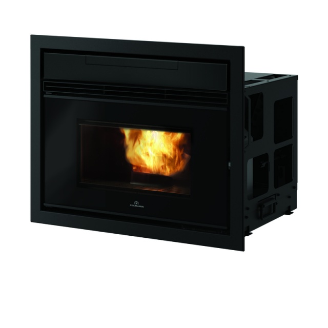 Semineu pe peleți EDILKAMIN Pellkamin 12++ Evo, putere utila 4,1/12,5 kW si trapa rabatabila