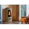 Soba pe peleți PIAZZETTA P230C TOPB, suprafata si baza din majolica, clasa energetica A+ si putere nominala 4,1 - 11 kW
