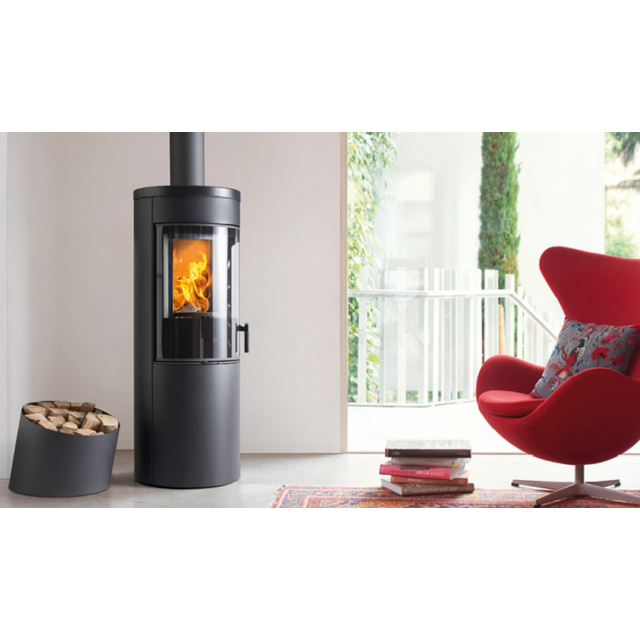 Soba pe lemne PIAZZETTA E124A, placare din oțel, clasa energetica A+ si putere nominala 7,2 kW