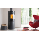 Soba pe lemne PIAZZETTA E124AB, placare din oțel si sistem BCS, clasa energetica A+ si putere nominala 7,2 kW