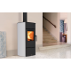 Soba pe lemne PIAZZETTA E530, placare cu majolică, clasa energetica A+ si putere nominala 8,5 kW