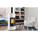 Soba pe lemne PIAZZETTA E924MR, evacuare superioara si baza rotativa, clasa energetica A+ si putere nominala 7,2 kW