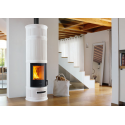 Soba pe lemne PIAZZETTA E929CHCF, din majolică si admisie exterioara la podea, clasa energetica A+ si putere nominala 7,7 kW