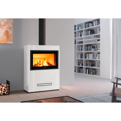 Soba pe lemne PIAZZETTA LUGANO3, placare cu majolică, clasa energetica A si putere nominala 12 kW