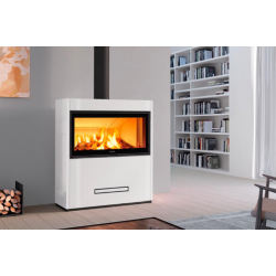 Soba pe lemne PIAZZETTA LUGANO4, placare cu majolică, clasa energetica A si putere nominala 14 kW