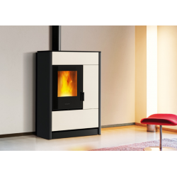 Sobă hibrid PIAZZETTA E228DS, evacuare gaze- parte superioara, clasa energetica A+ si putere nominala 8 kW