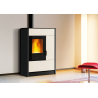 Sobă hibrid PIAZZETTA E228DS, evacuare gaze- parte superioara, clasa energetica A+ si putere nominala 8 kW