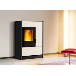 Sobă hibrid PIAZZETTA E228DSP, evacuare gaze- parte posterioara, clasa energetica A+ si putere nominala 8 kW