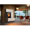Sobă hibrid PIAZZETTA E228HP, evacuare gaze- parte posterioara, clasa energetica A+ si putere nominala 8 kW