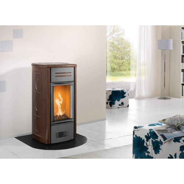 Sobă pe gaz PIAZZETTA G958NC, placare din majolică si convecție naturală, putere nominala 2,2 - 5 kW