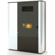 Soba termica pe peleti UNGARO FITFACG830M1, panouri din sticla, 865 × 460 × 1220 mm, putere nominala 30 kW