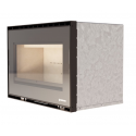 Șemineu încorporat pe lemne UNGARO IXL6514V, distribuție forțată a aerului cald, 660 × 390-530 × 500 mm, putere nominala 7,5 kW